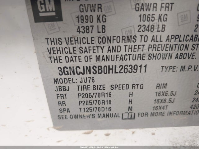 2017 CHEVROLET TRAX LS 9