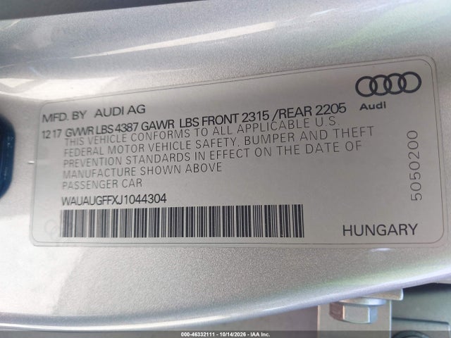 2018 AUDI A3 2.0T PREMIUM/2.0T TECH PREMIUM 9