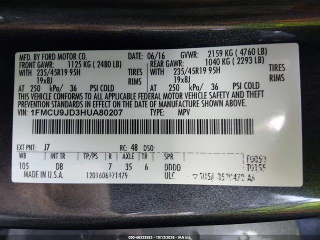 2017 FORD ESCAPE TITANIUM 9
