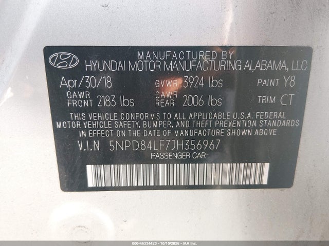 2018 HYUNDAI ELANTRA SEL 9