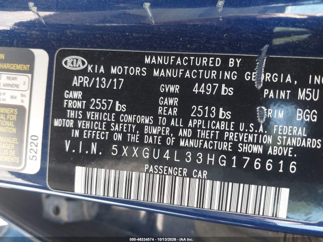 2017 KIA OPTIMA EX 9