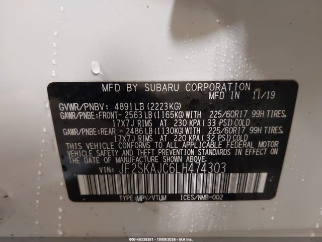 2020 SUBARU FORESTER PREMIUM 9