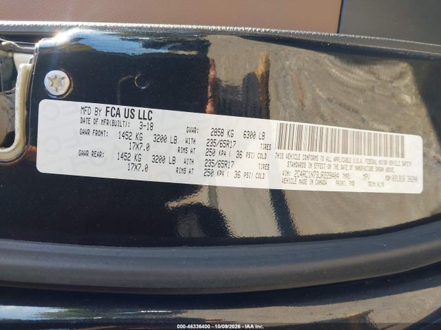 2018 CHRYSLER PACIFICA HYBRID LIMITED 9