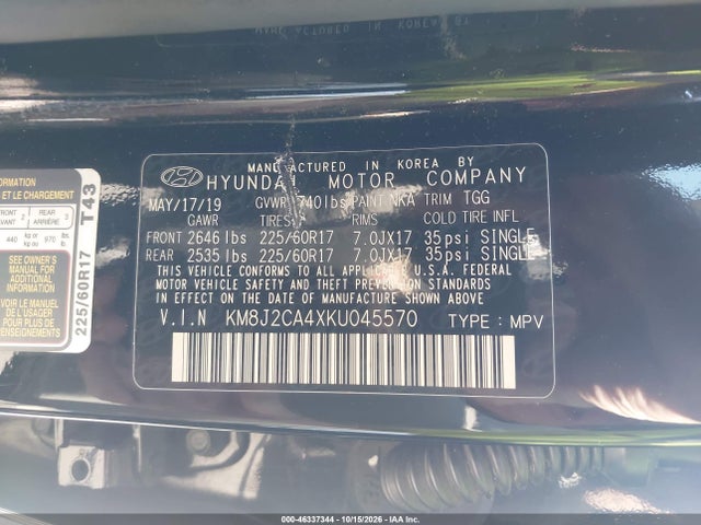 2019 HYUNDAI TUCSON SE 9
