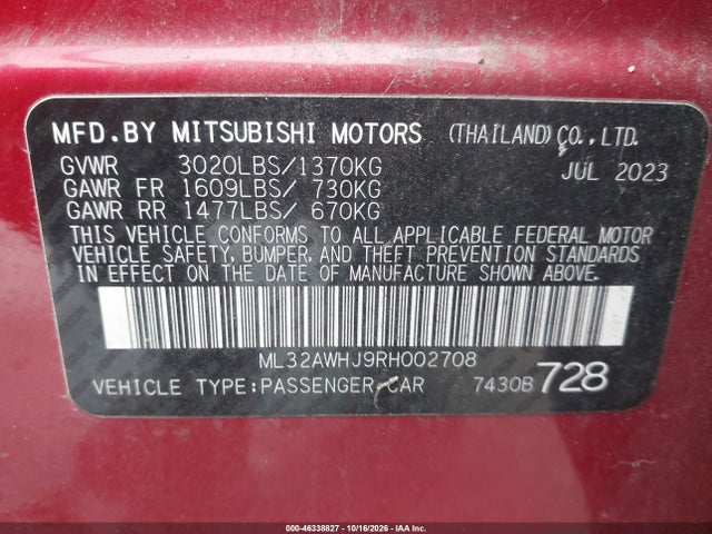 2024 MITSUBISHI MIRAGE BLACK EDITION 9