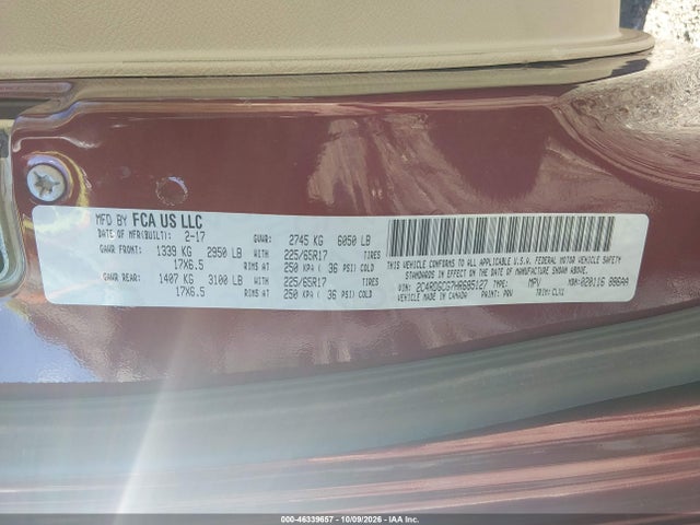 2017 DODGE GRAND CARAVAN SXT 9