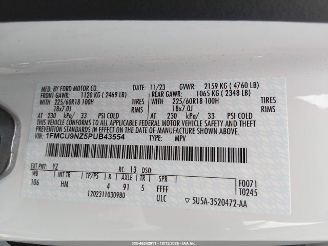 2023 FORD ESCAPE ST-LINE SELECT 9