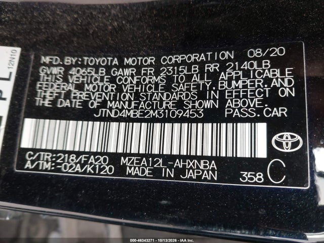 2021 TOYOTA COROLLA SE 9