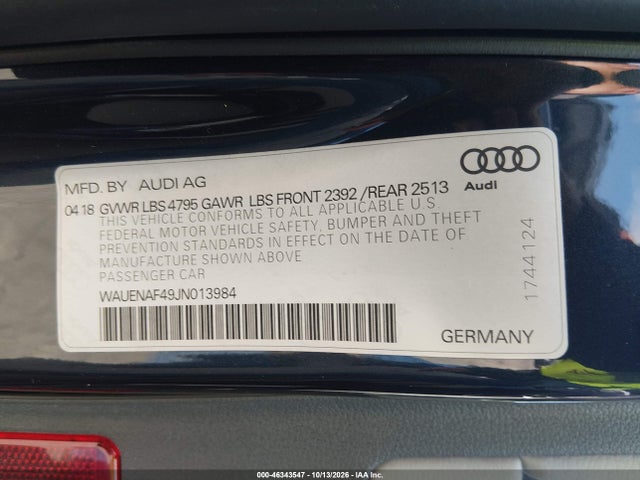2018 AUDI A4 2.0T PREMIUM/2.0T TECH PREMIUM 9