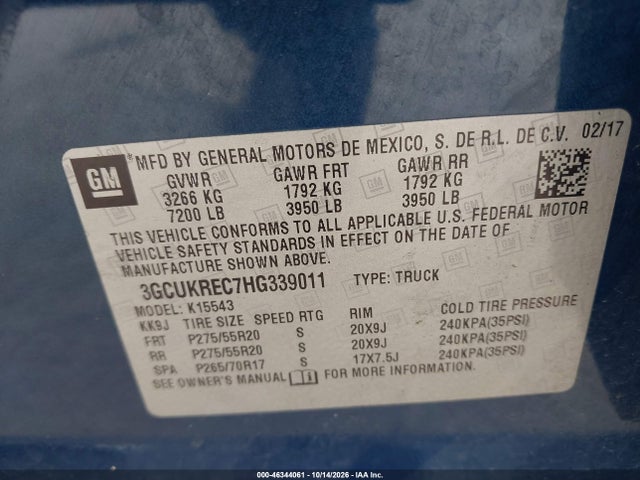 2017 CHEVROLET SILVERADO 1500 1LT 9