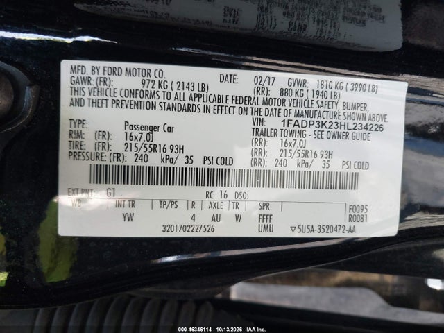 2017 FORD FOCUS SE 9
