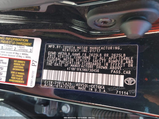 2017 TOYOTA CAMRY XLE 9