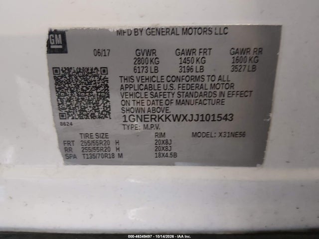 2018 CHEVROLET TRAVERSE PREMIER 9