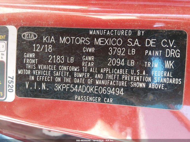 2019 KIA FORTE EX 9