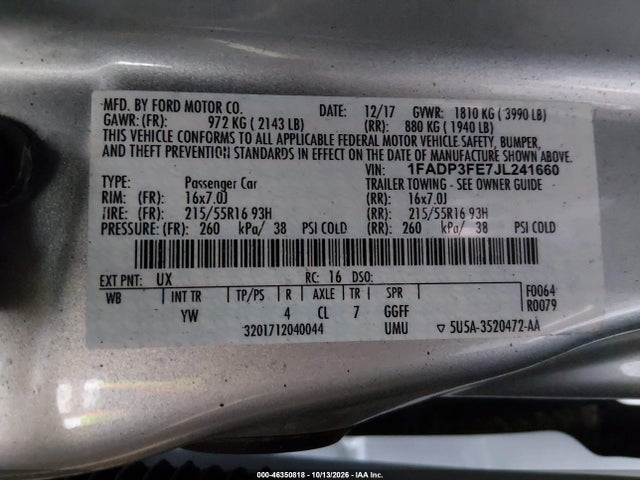 2018 FORD FOCUS SE 9