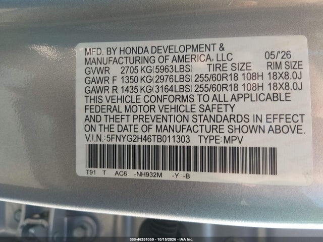 2026 HONDA PILOT EX-L 9