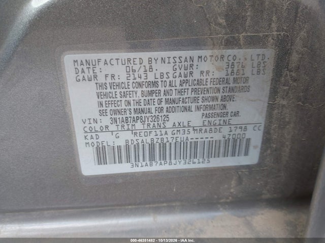 2018 NISSAN SENTRA S 9