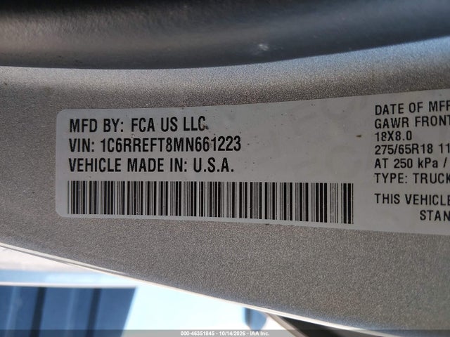 2021 RAM 1500 BIG HORN 4X2 5'7 BOX 9