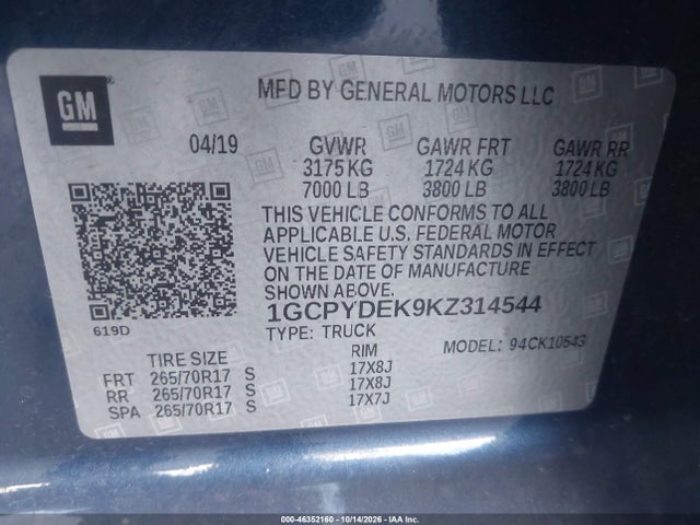2019 CHEVROLET SILVERADO 1500 LT 9