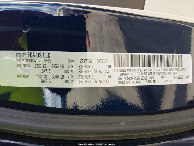2018 CHRYSLER PACIFICA TOURING L PLUS 9