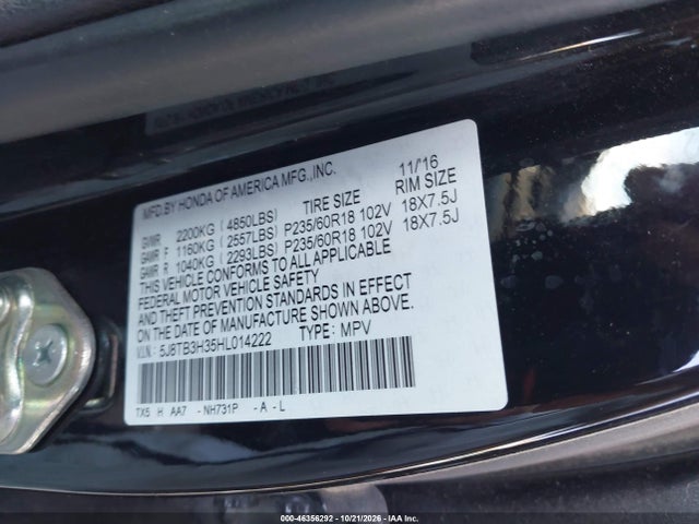 2017 ACURA RDX ACURAWATCH PLUS PACKAGE 9