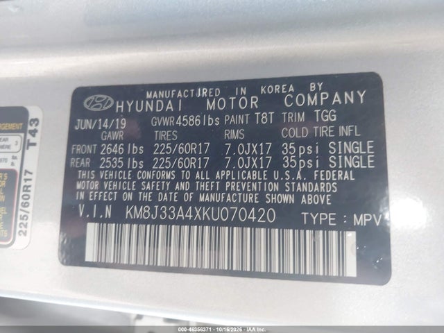 2019 HYUNDAI TUCSON VALUE 9