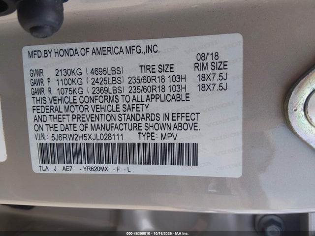 2018 HONDA CR-V EX 9