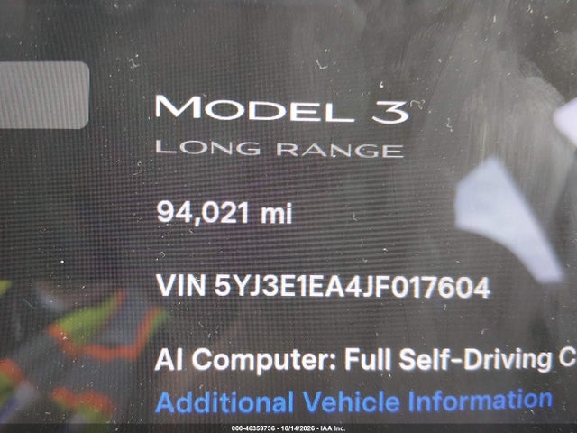 2018 TESLA MODEL 3 LONG RANGE/MID RANGE 7
