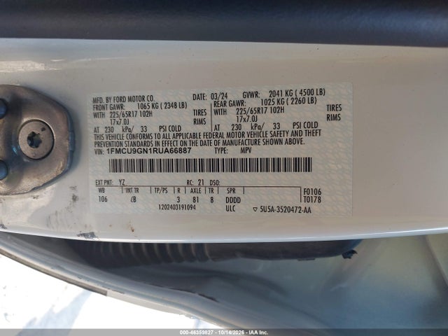2024 FORD ESCAPE ACTIVE 9