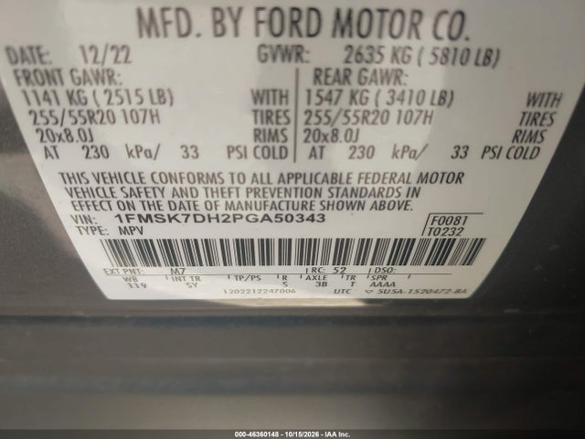 2023 FORD EXPLORER XLT 9