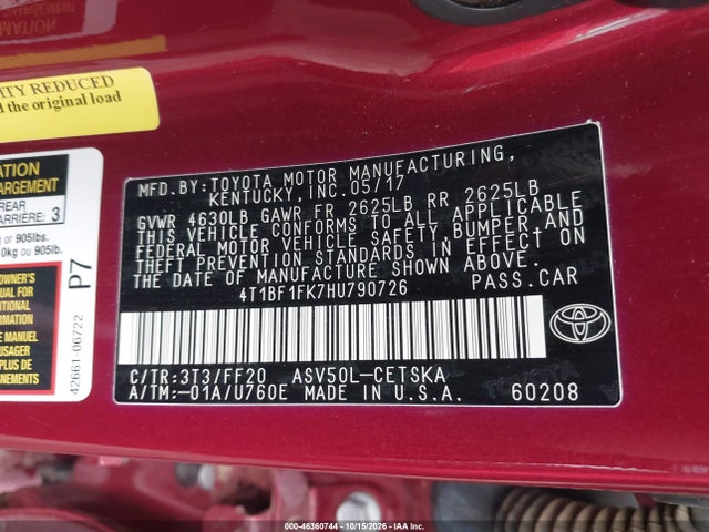 2017 TOYOTA CAMRY SE 9