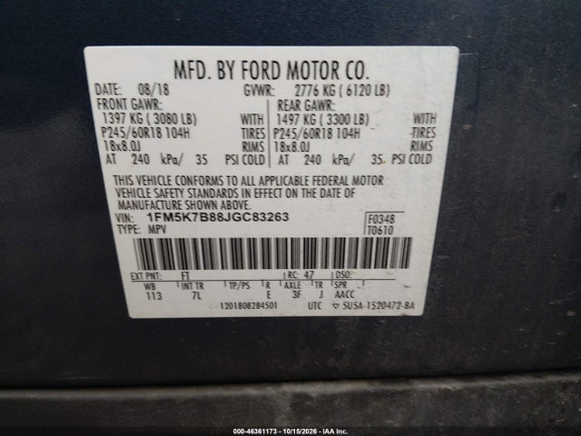 2018 FORD EXPLORER 9