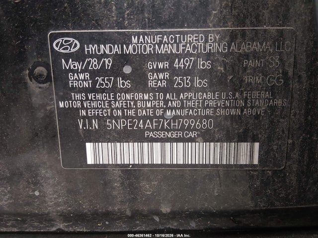 2019 HYUNDAI SONATA SE 9