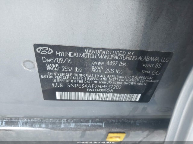 2017 HYUNDAI SONATA SPORT 9