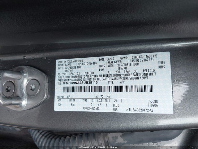 2025 FORD ESCAPE ST-LINE SELECT 9