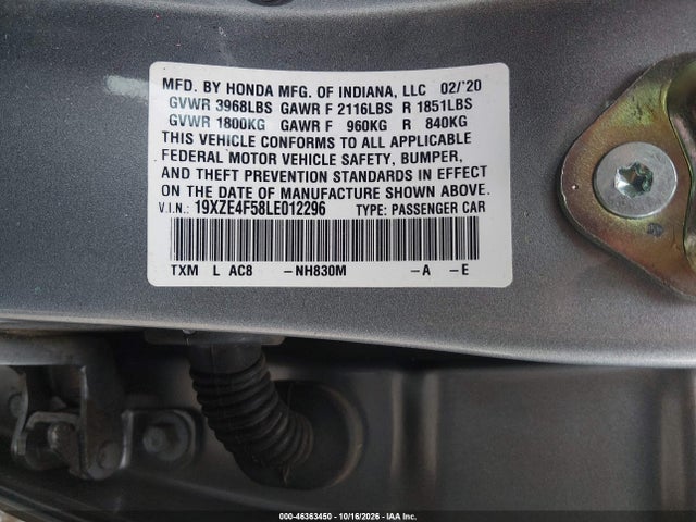 2020 HONDA INSIGHT EX 9