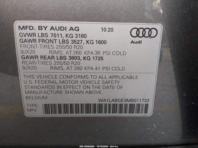 2021 AUDI E-TRON PREMIUM PLUS QUATTRO 9