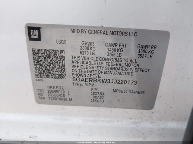 2018 BUICK ENCLAVE ESSENCE 9