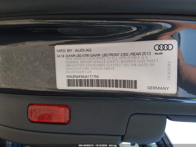 2018 AUDI A4 2.0T PREMIUM/2.0T TECH PREMIUM 9