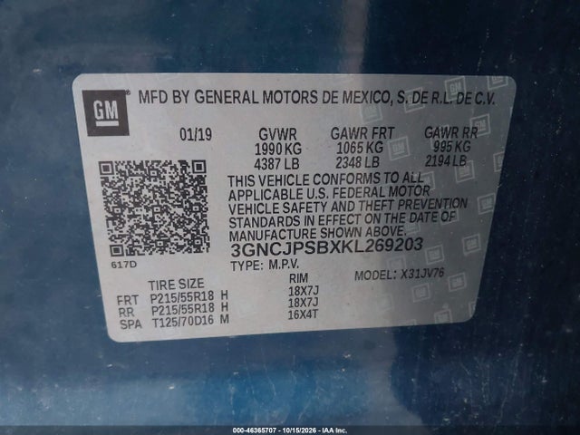 2019 CHEVROLET TRAX LT 9