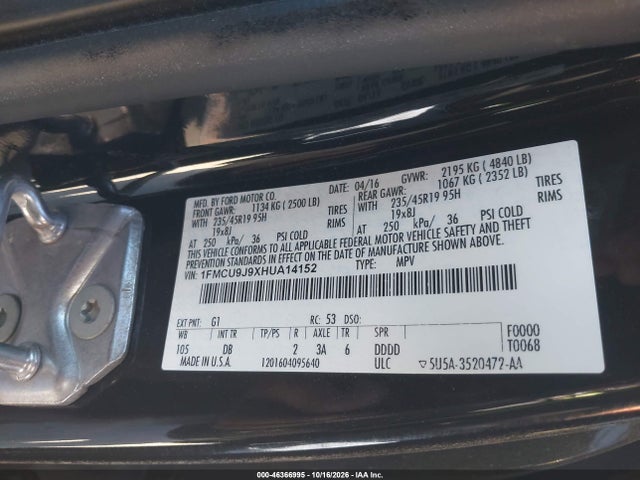 2017 FORD ESCAPE TITANIUM 9