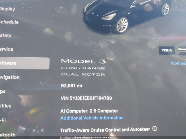 2018 TESLA MODEL 3 LONG RANGE/PERFORMANCE 7
