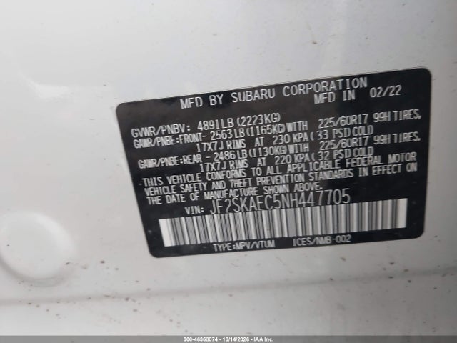 2022 SUBARU FORESTER PREMIUM 9
