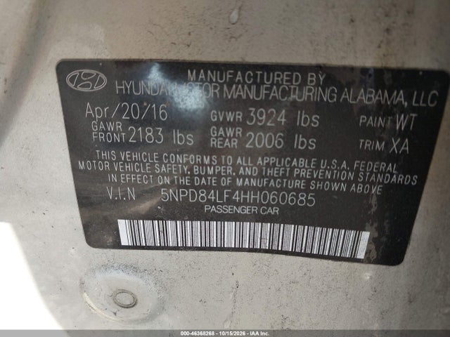 2017 HYUNDAI ELANTRA SE 9