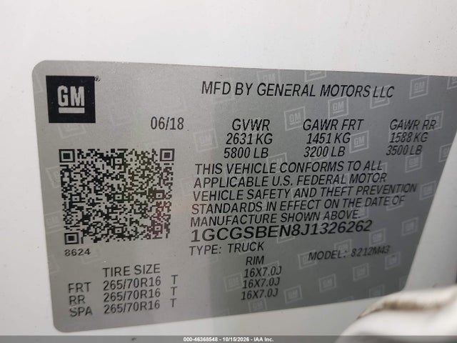 2018 CHEVROLET COLORADO WT 9