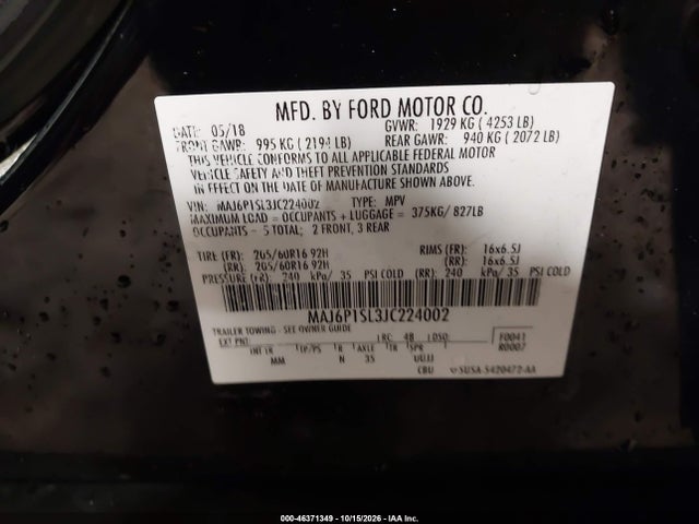 2018 FORD ECOSPORT S 9