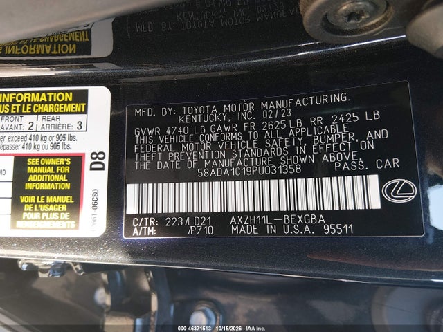 2023 LEXUS ES 300H 9