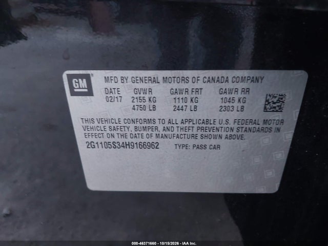 2017 CHEVROLET IMPALA 1LT 9