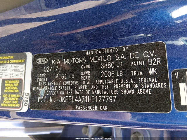 2017 KIA FORTE LX 9