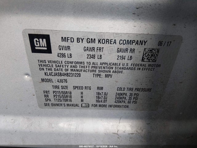 2017 BUICK ENCORE PREFERRED 9